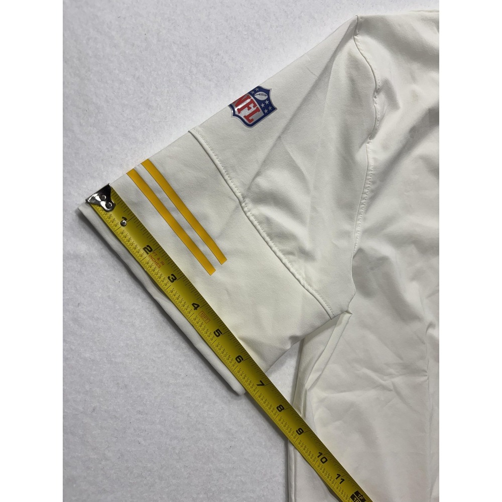 Pittsburgh Steelers Polo Shirt Mens Medium White NFL Football Nike Dri Fit - Picture 10 of 16